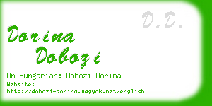 dorina dobozi business card